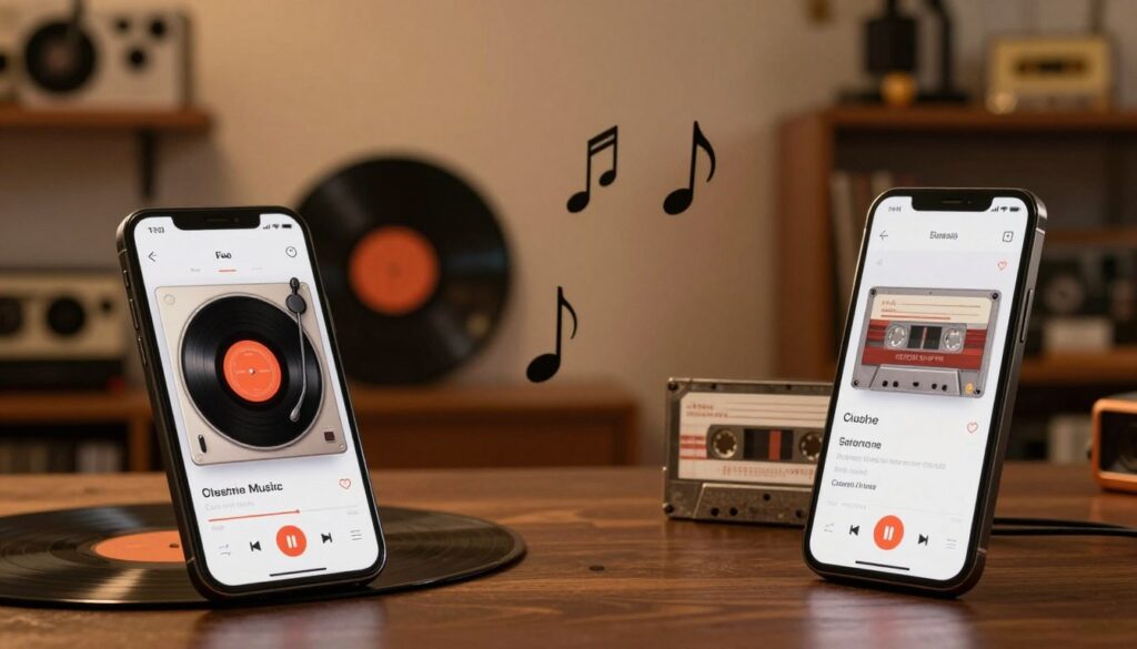 comparativo entre aplicativos de música antiga
