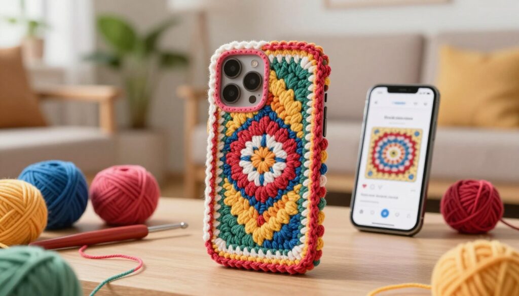 crochê para celular crochê para celular