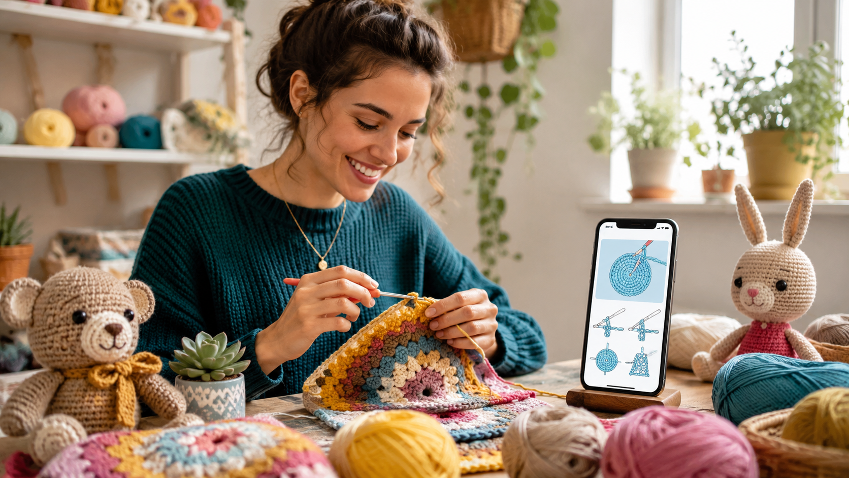 Crochê pelo celular: aprenda pontos, peças e amigurumis com o Crochet Genius